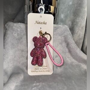 Natasha Pink Bear Keychain Charm